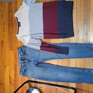 Children's Place Boys' sweated and jeans combo